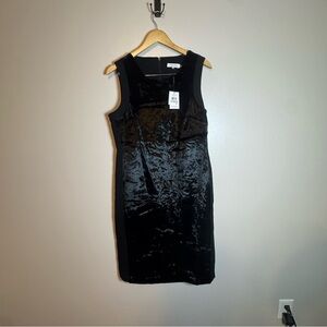 Calvin Klein Faux Fur Dress Black Size 12